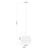Lourdes Suspension Luminaires Globo Lighting Blanc, 1 lumière