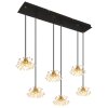 Fiore Suspension Luminaires Globo Lighting Noir, 6 lumières
