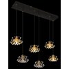 Fiore Suspension Luminaires Globo Lighting Noir, 6 lumières
