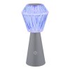 Polimi Lampe à poser Luminaires Globo Lighting LED Argenté, 1 lumière, Changeur de couleurs