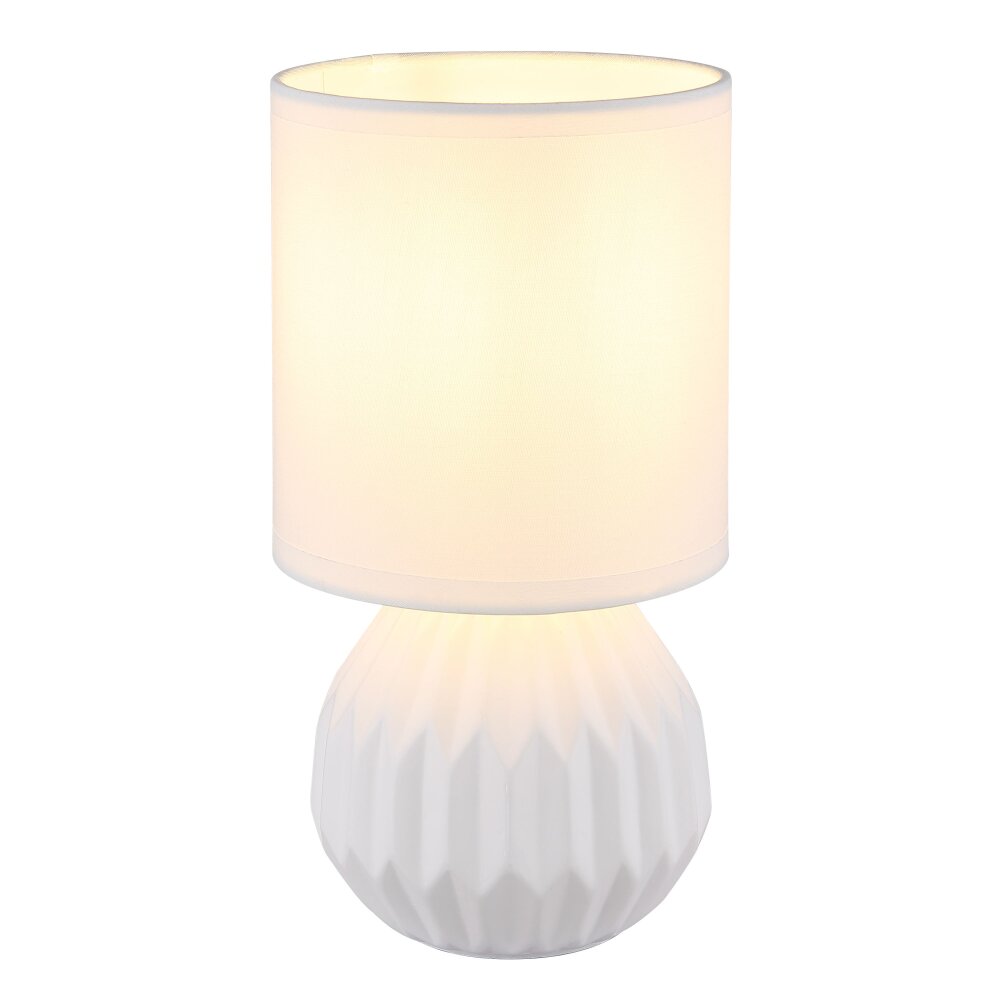 Sylas Lampe à poser Luminaires Globo Lighting Blanc, 1 lumière main product photo