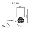 Sylas Lampe à poser Luminaires Globo Lighting Blanc, 1 lumière