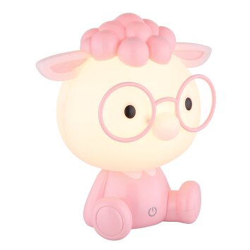 Sheepy Lampe à poser Luminaires Globo Lighting LED Rose, Blanc, 1 lumière