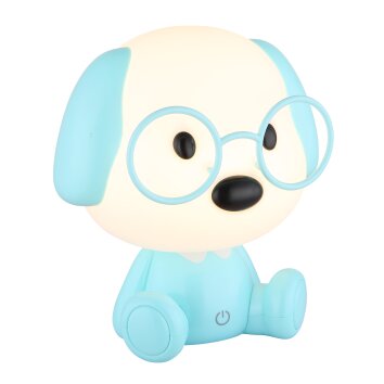 Puppy Lampe à poser Luminaires Globo Lighting LED Bleu, Blanc, 1 lumière