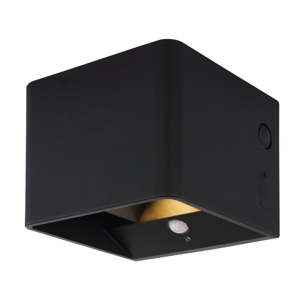 Veronika Applique murale Luminaires Globo Lighting LED Noir, 1 lumière, Détecteur de mouvement main product photo