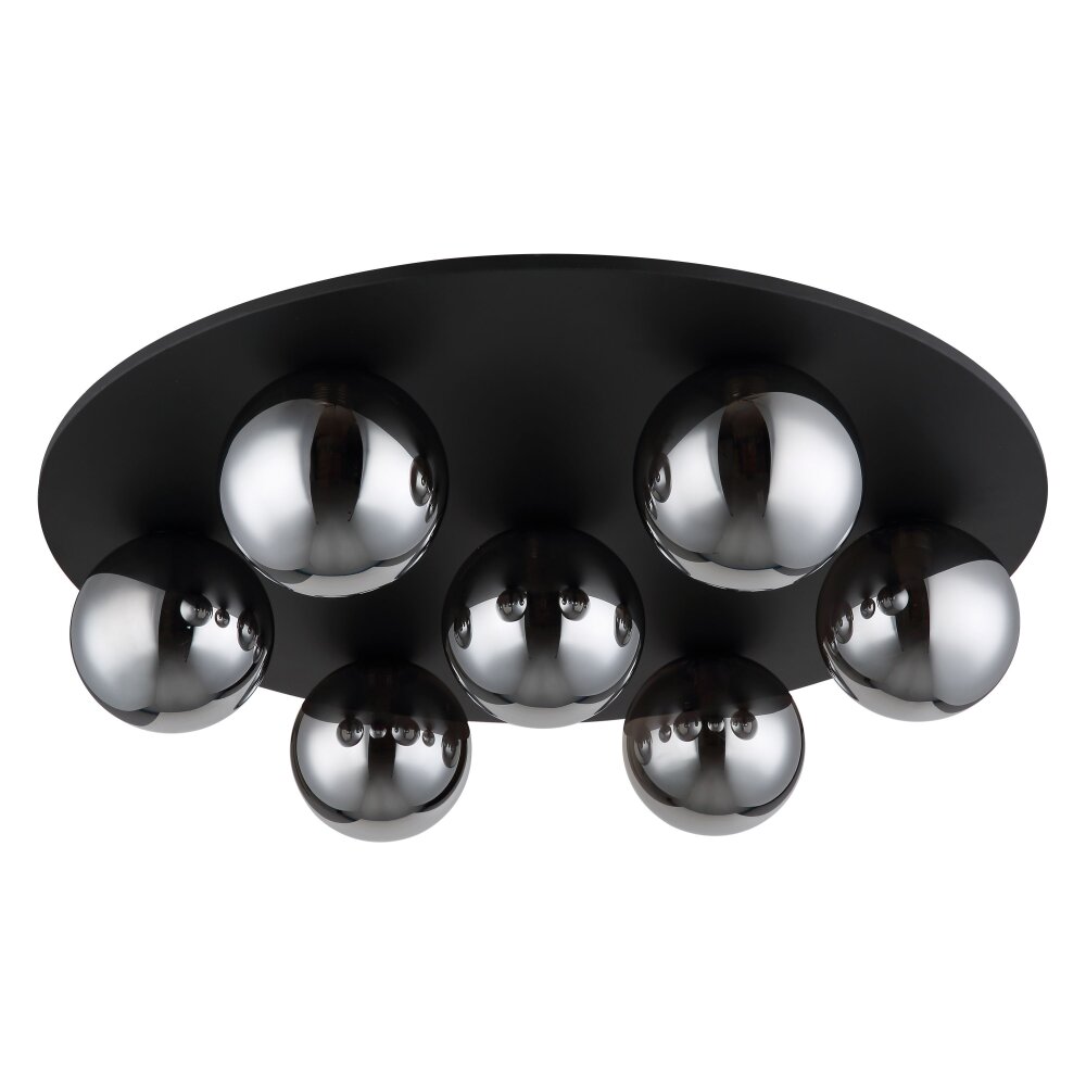 Riha Plafonnier Luminaires Globo Lighting Noir, 7 lumières