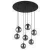 Riha Suspension Luminaires Globo Lighting Noir, 7 lumières