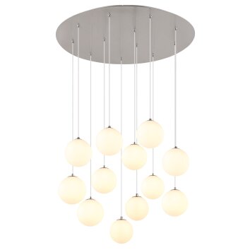 Riha Plafonnier Luminaires Globo Lighting Nickel mat, 12 lumières