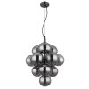 Conor Suspension Luminaires Globo Lighting Chrome, Noir, 13 lumières