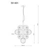 Conor Suspension Luminaires Globo Lighting Noir, 13 lumières