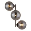 Conor Applique murale Luminaires Globo Lighting Chrome, Noir, 3 lumières