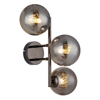 Conor Applique murale Luminaires Globo Lighting Chrome, Noir, 3 lumières