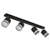 Lucero Plafonnier Luminaires Globo Lighting Noir, 4 lumières