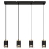 Korben Suspension Luminaires Globo Lighting Noir, 4 lumières