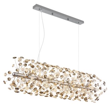 Katrina Lustre Luminaires Globo Lighting Chrome, 12 lumières