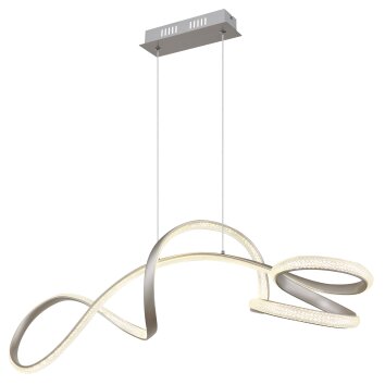 Swirl Suspension Luminaires Globo Lighting LED Nickel mat, 1 lumière