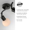 LOKI Plafonnier Luminaires Leuchten Direkt LED Noir, 2 lumières