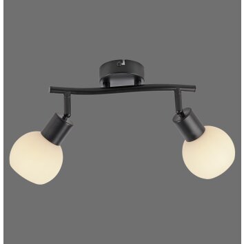 LOKI Plafonnier Luminaires Leuchten Direkt LED Noir, 2 lumières