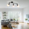 LOKI Plafonnier Luminaires Leuchten Direkt LED Noir, 3 lumières