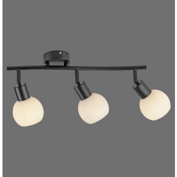 LOKI Plafonnier Luminaires Leuchten Direkt LED Noir, 3 lumières