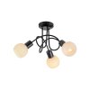LOKI Plafonnier Luminaires Leuchten Direkt LED Noir, 3 lumières