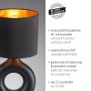 CARARA Lampe à poser Luminaires Leuchten Direkt LED Noir, 1 lumière