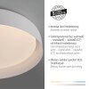 OSKO Plafonnier Luminaires Leuchten Direkt LED Blanc, 1 lumière, Télécommandes