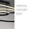 LUMACA Plafonnier Luminaires Leuchten Direkt LED Noir, 1 lumière