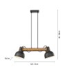 2.0 Suspension Luminaires Leuchten Direkt LED Brun, Noir, 2 lumières