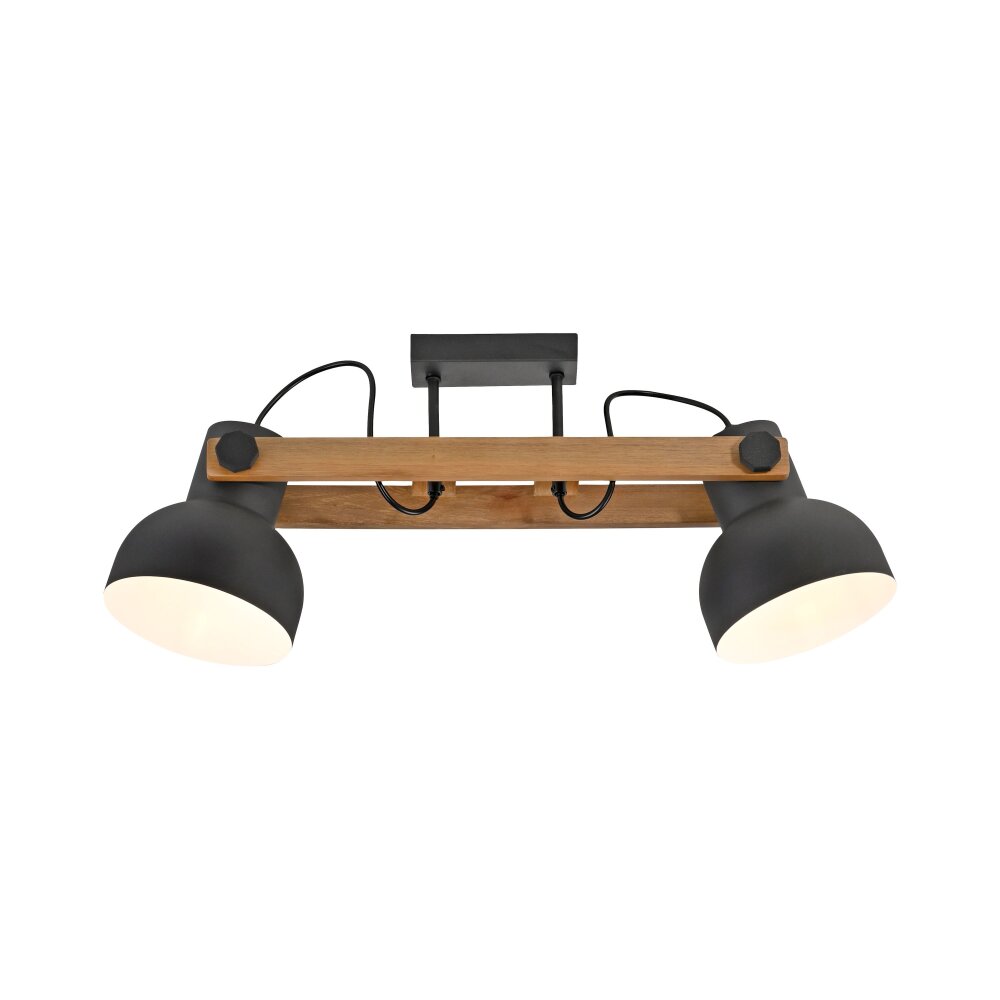 2.0 Plafonnier Luminaires Leuchten Direkt LED Brun, Noir, 2 lumières
