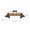 2.0 Plafonnier Luminaires Leuchten Direkt LED Brun, Noir, 2 lumières