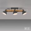 2.0 Plafonnier Luminaires Leuchten Direkt LED Brun, Noir, 3 lumières