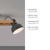 2.0 Plafonnier Luminaires Leuchten Direkt LED Brun, Noir, 3 lumières