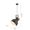 2.0 Suspension Luminaires Leuchten Direkt LED Brun, Noir, 1 lumière
