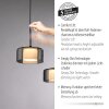 Rika Suspension Luminaires Paul Neuhaus LED Noir, 7 lumières