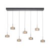 Rika Suspension Luminaires Paul Neuhaus LED Noir, 7 lumières