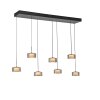 Rika Suspension Luminaires Paul Neuhaus LED Noir, 7 lumières