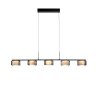 Rika Suspension Luminaires Paul Neuhaus LED Noir, 5 lumières