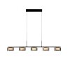 Rika Suspension Luminaires Paul Neuhaus LED Noir, 5 lumières