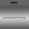 Rika Suspension Luminaires Paul Neuhaus LED Noir, 5 lumières