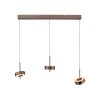 Q-Rotate Suspension Paul Neuhaus Q-Serie LED Brun, 3 lumières, Télécommandes