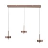 Q-Rotate Suspension Paul Neuhaus Q-Serie LED Brun, 3 lumières, Télécommandes