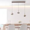 Q-Rotate Suspension Paul Neuhaus Q-Serie LED Brun, 3 lumières, Télécommandes