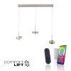 Q-Rotate Suspension Luminaires Paul Neuhaus LED Argenté, 3 lumières, Télécommandes