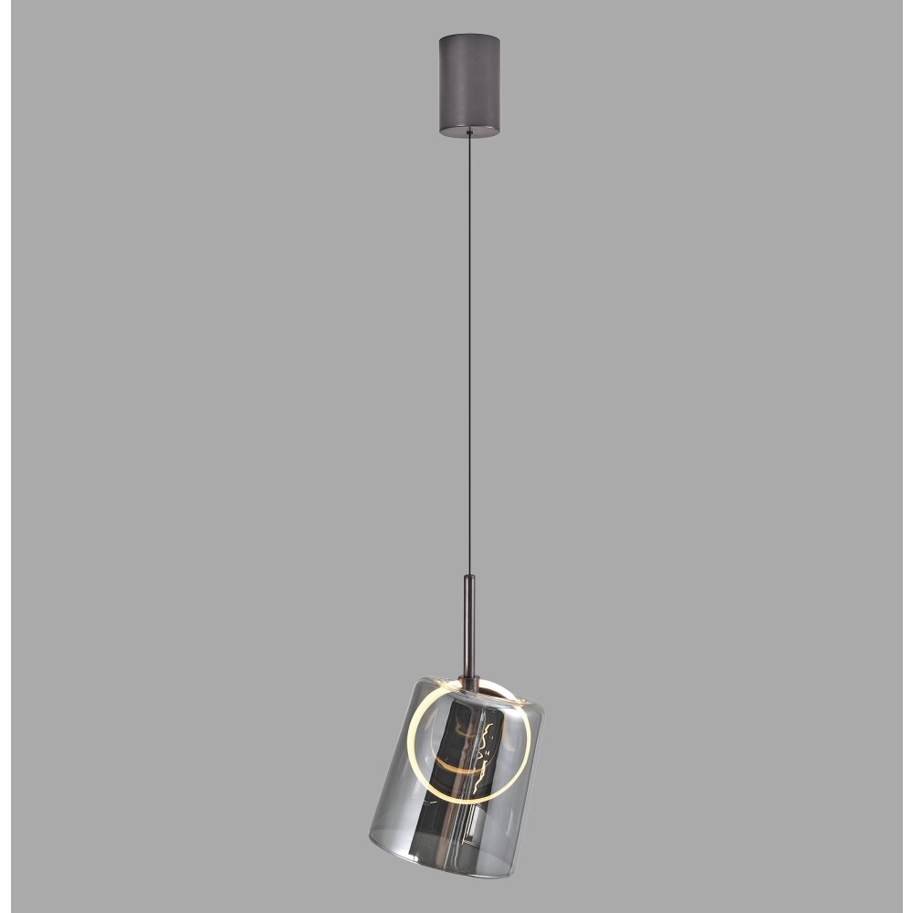 Zula Suspension Luminaires Paul Neuhaus LED Brun, 1 lumière main product photo