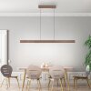 Round Suspension Luminaires Paul Neuhaus LED Brun, 2 lumières