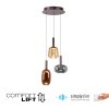 Irides Suspension Luminaires Paul Neuhaus LED Brun, 3 lumières