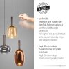 Irides Suspension Luminaires Paul Neuhaus LED Brun, 3 lumières