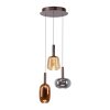 Irides Suspension Luminaires Paul Neuhaus LED Brun, 3 lumières