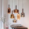 Irides Suspension Luminaires Paul Neuhaus LED Brun, 6 lumières